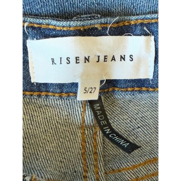 Risen Jeans Womens High Rise Crossover Tapered Jeans Size 5/27 - Picture 9 of 12